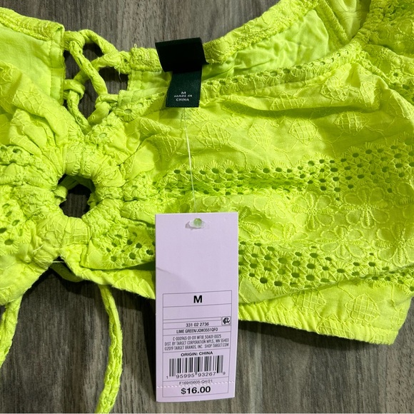 Target lime green summer crop top - Picture 2 of 3